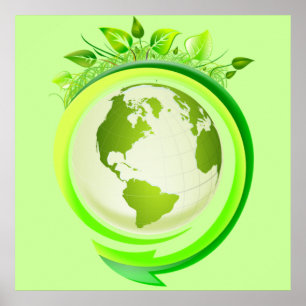 Affiche de la terre verte
