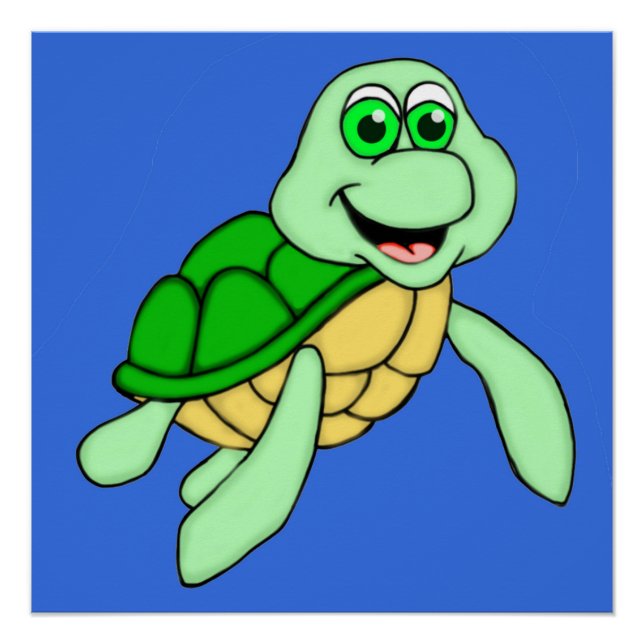 Affiche de la tortue rapide (Devant)