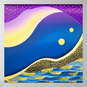 Affiche de la vague de couleurs