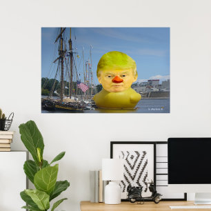 Affiche de la valeur de canard jaune en caoutchouc