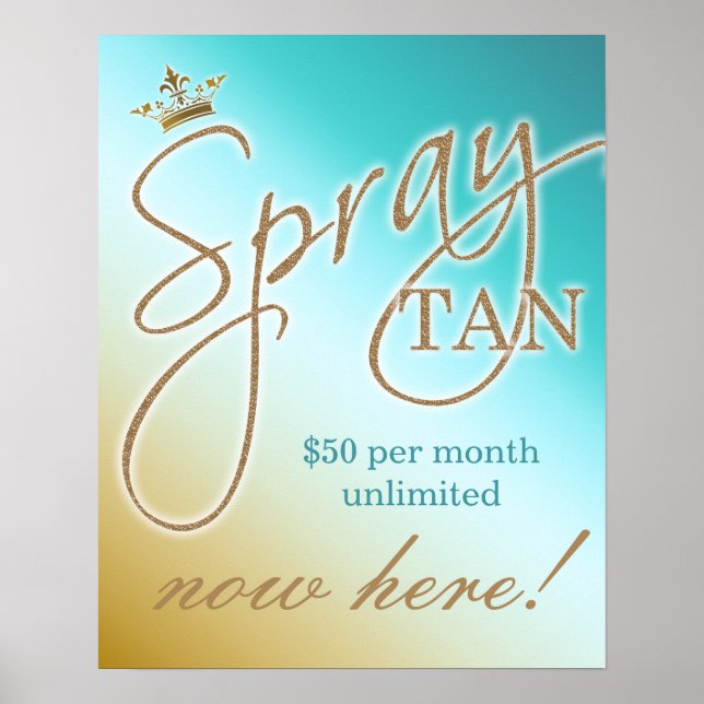 Affiche de la vente de bronzage Tan Tanning (Devant)