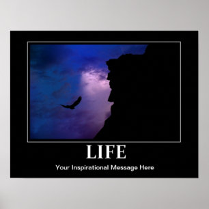 Affiche de la vie, inspiration/motivation, msg de
