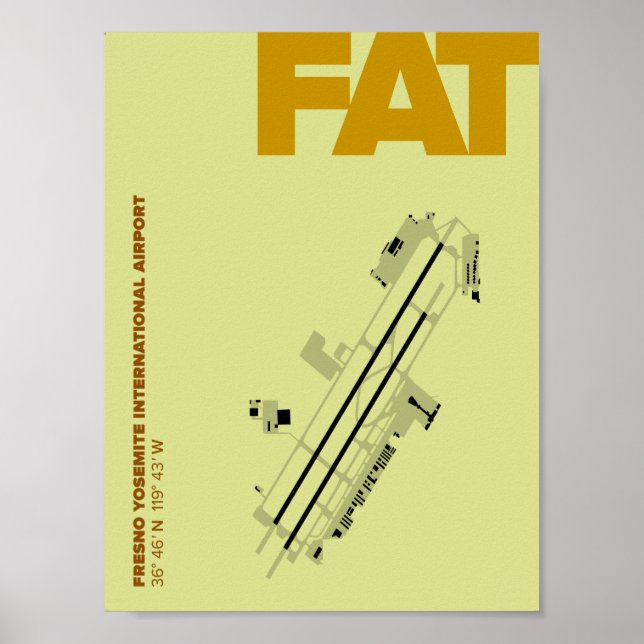 Affiche de l'aéroport de Fresno Yellowstone (FAT) (Devant)