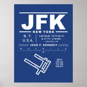 Affiche de l'aéroport international John F. Kenned