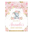 Affiche de l'Affiche de bienvenue Baby shower élép