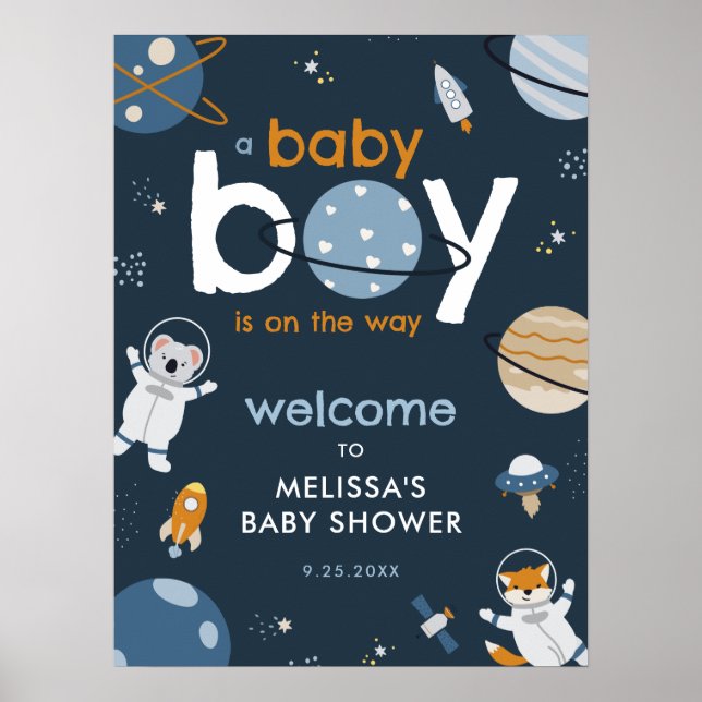 Affiche de l'Affiche de bienvenue du Baby shower s (Devant)