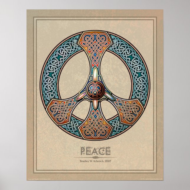 Affiche de l'affiche de la paix de Knotwork celtiq (Devant)