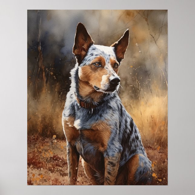 Affiche de l'affiche de l'art du chien de bétail a (Devant)