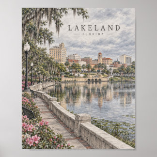 Affiche de Lakeland Floride au bord de l'eau #094