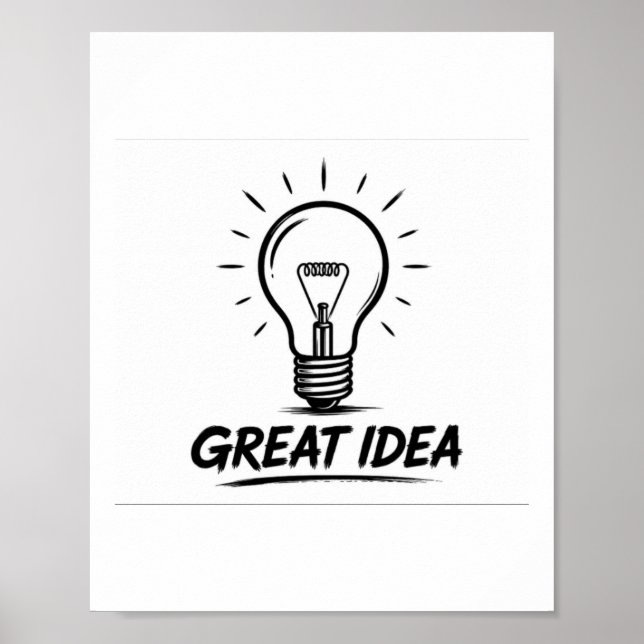 Affiche de l'ampoule « Excellente Idée » (Devant)