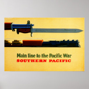 Affiche de l'ancien chemin de fer de la guerre du
