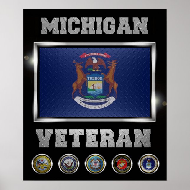 Affiche de l'ancien combattant du Michigan (Devant)