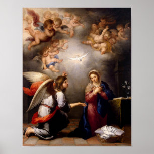 Affiche de L'Annonciation de Murillo (détail)