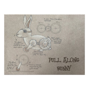 Affiche de lapin à tirer