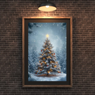 Affiche de l'arbre de Noël Silent Snow