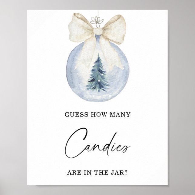 Affiche de l'arc d'hiver Devinez combien de bonbon (Devant)
