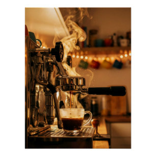 Affiche de l'art du café rituel Golden Espresso – 