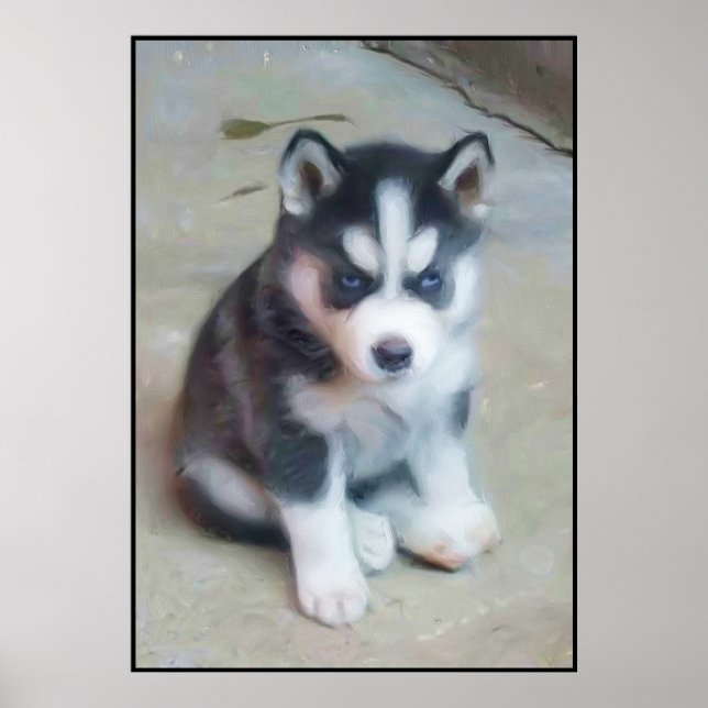 Affiche de l'art Husky Sibérien (Devant)