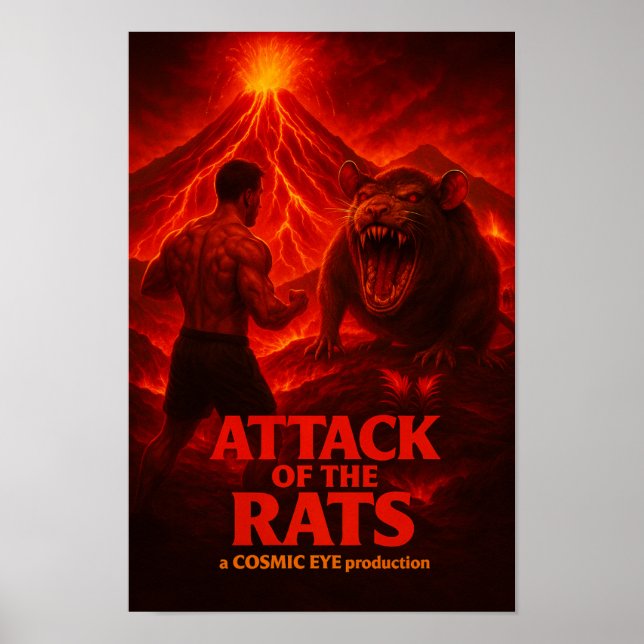 Affiche de l'Attaque des Rats (Devant)