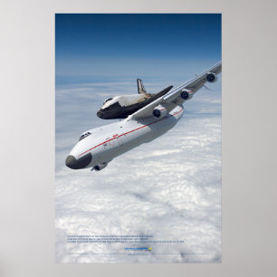 Affiche de l'avion An-225 Mriya avec la navette sp
