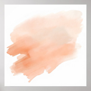 Affiche de lavis à l'aquarelle pêche Mur abstrai