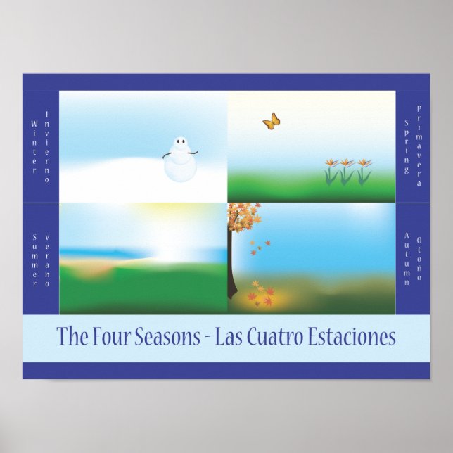Affiche de l'école bilingue de quatre saisons (Devant)