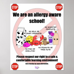 Affiche de l'école de sensibilisation aux allergie