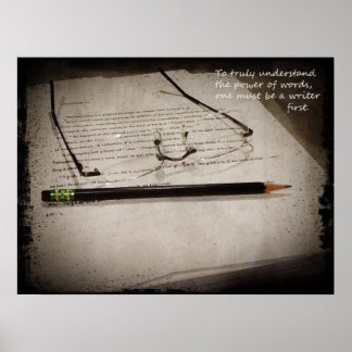Affiche de l'écrivain inspirant