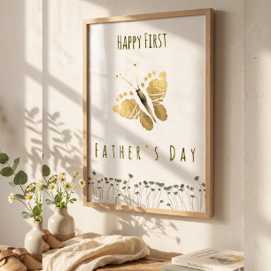 Affiche de l'empreinte de papillon pour la premièr
