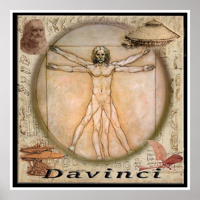 Affiche de Leonardo Davinci (Devant)