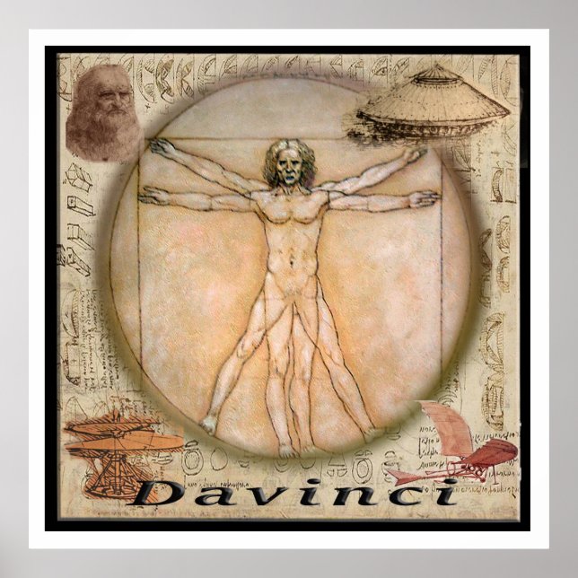 Affiche de Leonardo Davinci (Devant)
