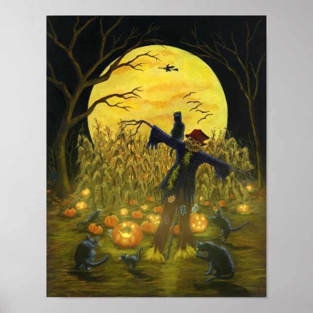 Affiche de l'épouvantail d'Halloween "Jack's Place (Devant)