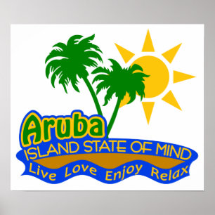 Affiche de l'état d'esprit d'Aruba