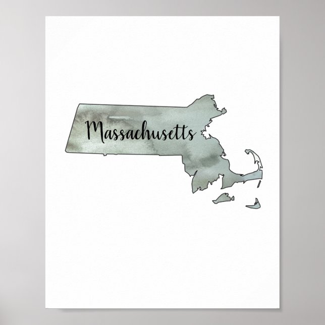 Affiche de l'État du Massachusetts (Devant)