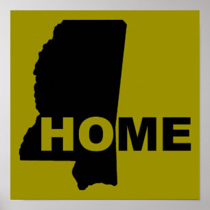 Affiche de l'État du Mississippi loin de chez soi