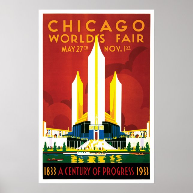 Affiche de l'Expo 1933 de Chicago (Devant)