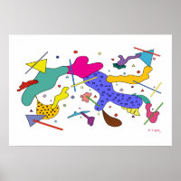 Affiche de l'expressionnisme Abstrait géométrique