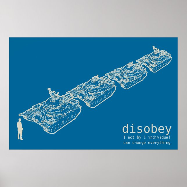 Affiche de l'homme de char DISOBEY (Devant)