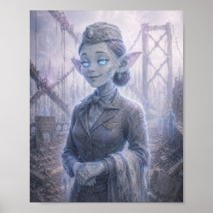 Affiche de l'hôtesse de l'air / Pont brisé / Confi