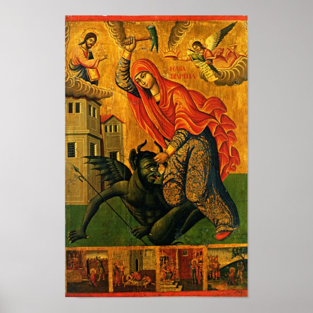 Affiche de l'icône de St. Marina (Margaret) (Devant)