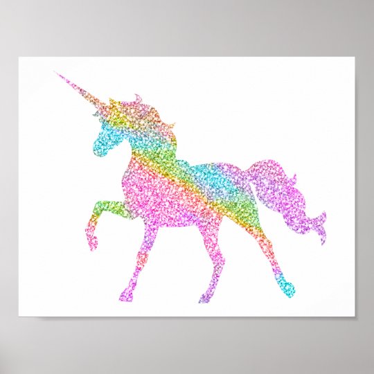 Affiche De Licorne De Parties Scintillantes | Zazzle.ca