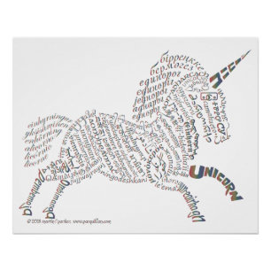 Affiche de licorne mondiale