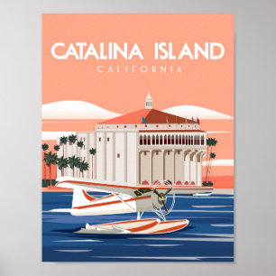Affiche de l'île de Catalogne en Californie