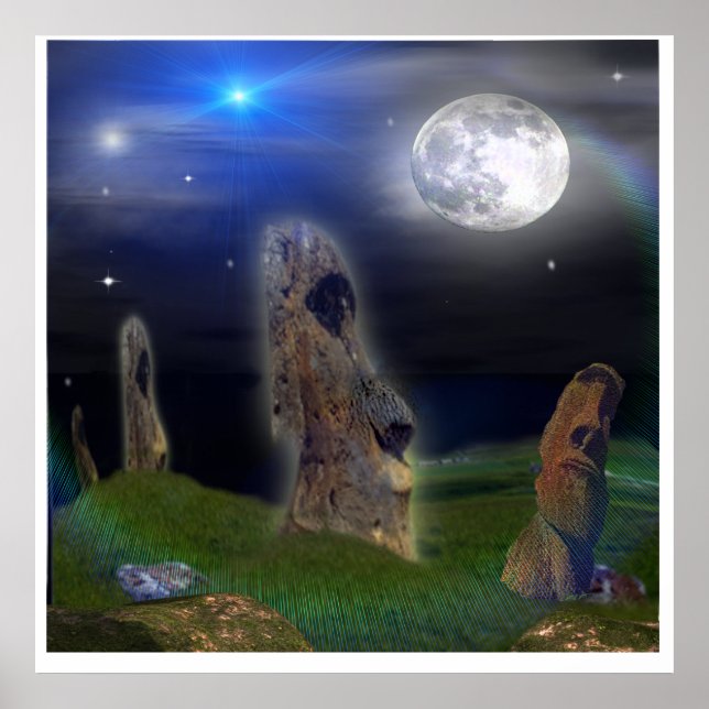 Affiche de l'île de Pâques (Devant)