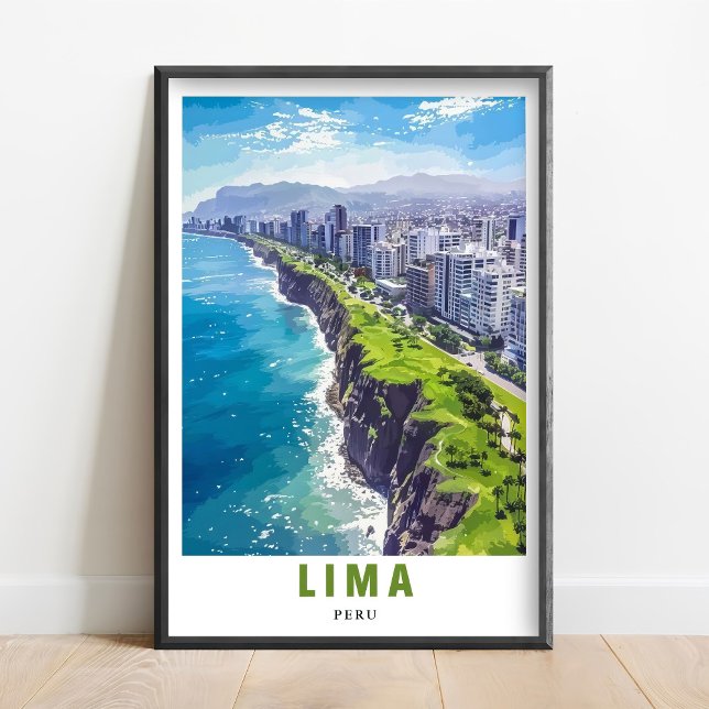 Affiche de Lima - Falaises de Miraflores Art - Lim (Créateur téléchargé)