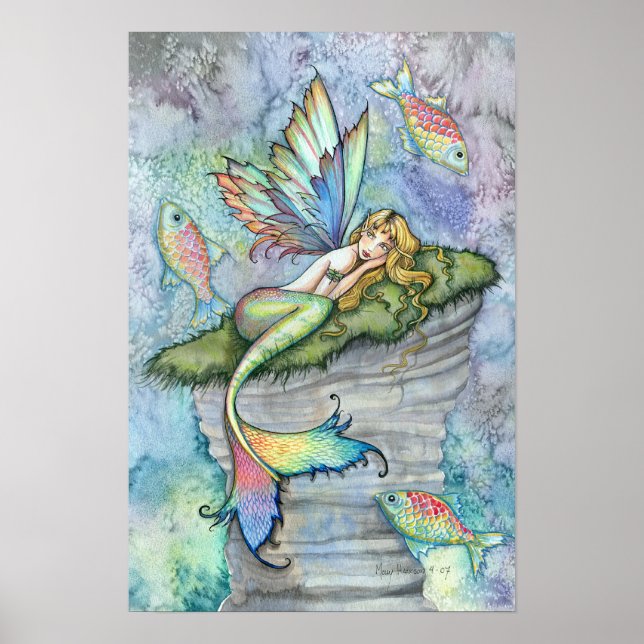 Affiche de l'Imaginaire de sirène de carpe en feui (Devant)