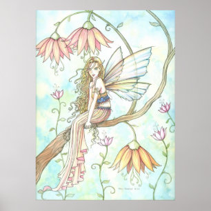 Affiche de l'impression de la fée de la fleur d'Op