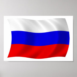 Affiche de l'impression du drapeau de la Russie