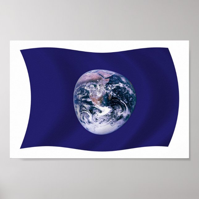 Affiche de l'Imprimé du Drapeau de la Terre (Devant)