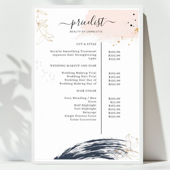 Affiche de liste de prix moderne (Modern, price list Poster)
